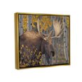 thumbnail image 4 of Stupell Industries Moose in Fall Foliage Animals & Insects Painting Gold Floater Framed Canvas Art Print Wall Art, 21 x 17, 4 of 10