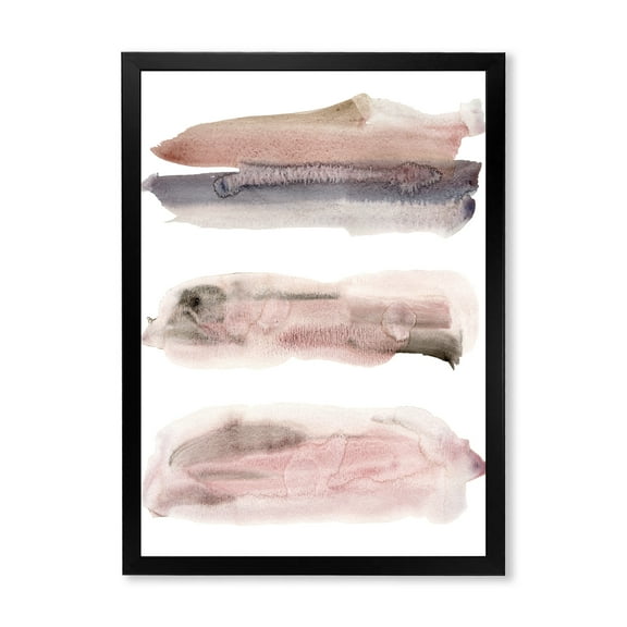 Designart 'Blue and Pink Clouds With Beige Spots II' Modern Framed Art Print