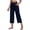 22# Navy, variant on Capri Pants for Women Wide Leg Yoga Cropped Pants with Pockets Loose Casual Summer Pant Navy XL