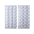 thumbnail image 2 of Heart-Shaped 21-Cavity Chocolate Mold, Transparent Plastic Candy Mold for DIY Chocolates Jelly, Reusable Baking Tool for Homemade Treats, 10.83x5.31 Inch, 2 of 7