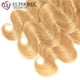 thumbnail image 2 of Euphoria-mechones de cabello humano brasileño ondulado, pelo Remy ombré Rubio 27 con cierre, Color rojo 1B 99J, 4x4, 2 of 5