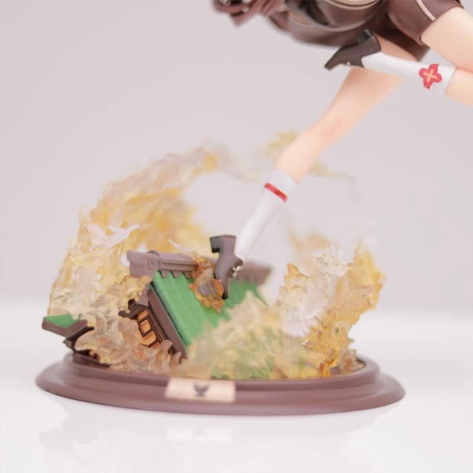 Hu Tao Figure Fighting Genshin Impact Hu Tao Anime Figures 28cm/11inch Handmade PVC Game Character Model Statue Collectible Craft Gift
