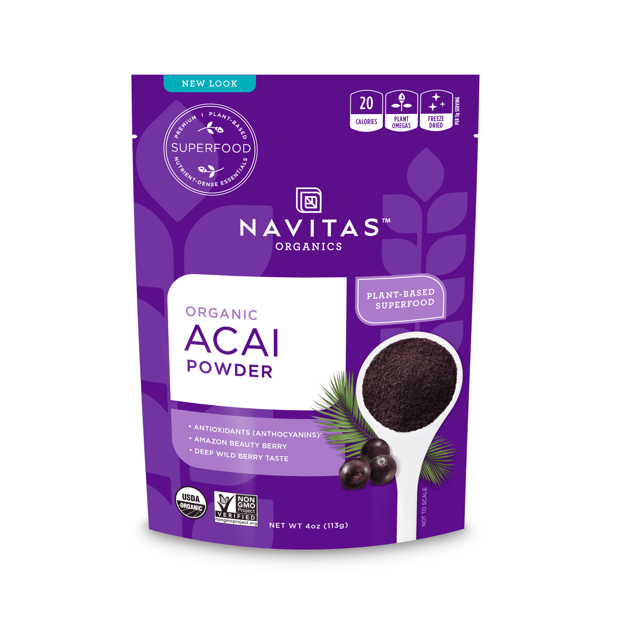Navitas Organics Organic Acai Powder, 4 oz (113 g)