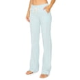 thumbnail image 2 of Cali1850 Women's Casual Linen Pants 32" Inseam Oceanside Drawstring Smocked Waist Lounge Beach Pants with Pockets, 2 of 6
