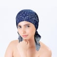 thumbnail image 3 of PHOGARY 4pcs Women Chemo Hat Turban Beanie, Pre-Tied Headwraps Turbans Cap Beanie Hat Head Wraps Hair Coverings for Women, Women's Sleep Caps Chemo Cancer Hat, 3 of 7