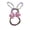 Pink-8B-home supplies, variant on LEFTHIGH Home 21.2 Inch Easter Bunny Shaped Wreath - Rabbit Form Door Hanging Decoration with String Lights, Bow for Window, Wall, Spring Home Accessories