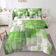 thumbnail image 1 of Erosebridal Gradient Green Bedding Sets Twin Size, Modern Oil Paiting Comforter Sets with Sheets, Reversible 7-Piece, 1 of 5