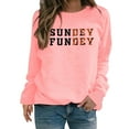 thumbnail image 2 of Baberdicy Sweatshirt for Women Game Day Sweatshirt Women Sundey Fundey Sweatshirt Football Season Hoodie Sunday Shirt Crew Neck Pullover Pullover Sweaters for Women Pink, 2 of 4