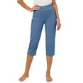 thumbnail image 2 of UDAUDU Capri Pants for Women 2026 Summer Business Wide Leg Casual Pull On Comfy Athletic Golf Jogger Womens Capris with Pockets Blue XL, 2 of 9