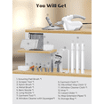 thumbnail image 5 of 10-in-1 Detachable Handheld Steamer & Floor Steam Mop, 350ml Tank, 10s Fast Heat-Up, 2 Steam Levels for Hardwood, Tile, Grout, Carpet -Pure White, 5 of 10