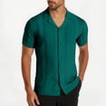 thumbnail image 1 of pstuiky camisetas para hombre, Camisa de punto de manga corta para hombre, cárdigan informal con botones y solapa de manga corta. camisetas de hombre m, 1 of 9