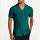 thumbnail image 1 of pstuiky camisetas de hombre, Camisa de punto de manga corta para hombre, cárdigan informal con botones y solapa de manga corta. camisas casuales para hombre xxxl, 1 of 9