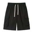 thumbnail image 3 of cllios Mens Cargo Shorts Casual Comfortable Work Shorts Comfortable Athletic Shorts with Multi Pockets Cargo Shorts for Men Under $5 Black,XXXXXL, 3 of 9