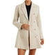 thumbnail image 1 of Abrigo de invierno INSPIRE CHIC para mujer, abrigo de doble botonadura con solapa en S color beige, 1 of 6