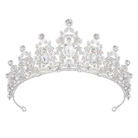 Shimmering Bridal Tiaras Crowns Hairhoop With Rhinestones For Women Evening Party