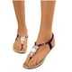 thumbnail image 4 of Amzcrzy Zapatos de mujer,Zapatos de mujer,Zapatillas de mujer, Chanclas planas para mujer, estilo bohemio, con punta abierta, transpirables, cómodas, sandalias romanas Sandalias Mujer Zapatillas De C, 4 of 4