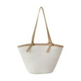 thumbnail image 2 of Bolso de hombro para mujer, informal, de verano, tipo cartera, ligero, bohemio Blanco, 2 of 9