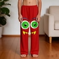 thumbnail image 5 of SGFCWSX Boys Pants Elastic Waist Loose Fit Graphic Print Soft Lounge Pants for Teens Red Size 13 Years, 5 of 9