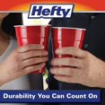 thumbnail image 4 of Litian Disposable Plastic Cups, Red, 9 Ounce, 50 Count (Pack of 12), 600 Total, 4 of 5
