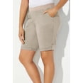 thumbnail image 4 of Catherines Women's Plus Size Stretch Knit Waist Cargo Short, 4 of 6