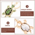 thumbnail image 4 of Turtle Keychain Metal Hanging Ornaments Pendants Rhinestone Zinc Alloy Sea ​​turtle, 4 of 5