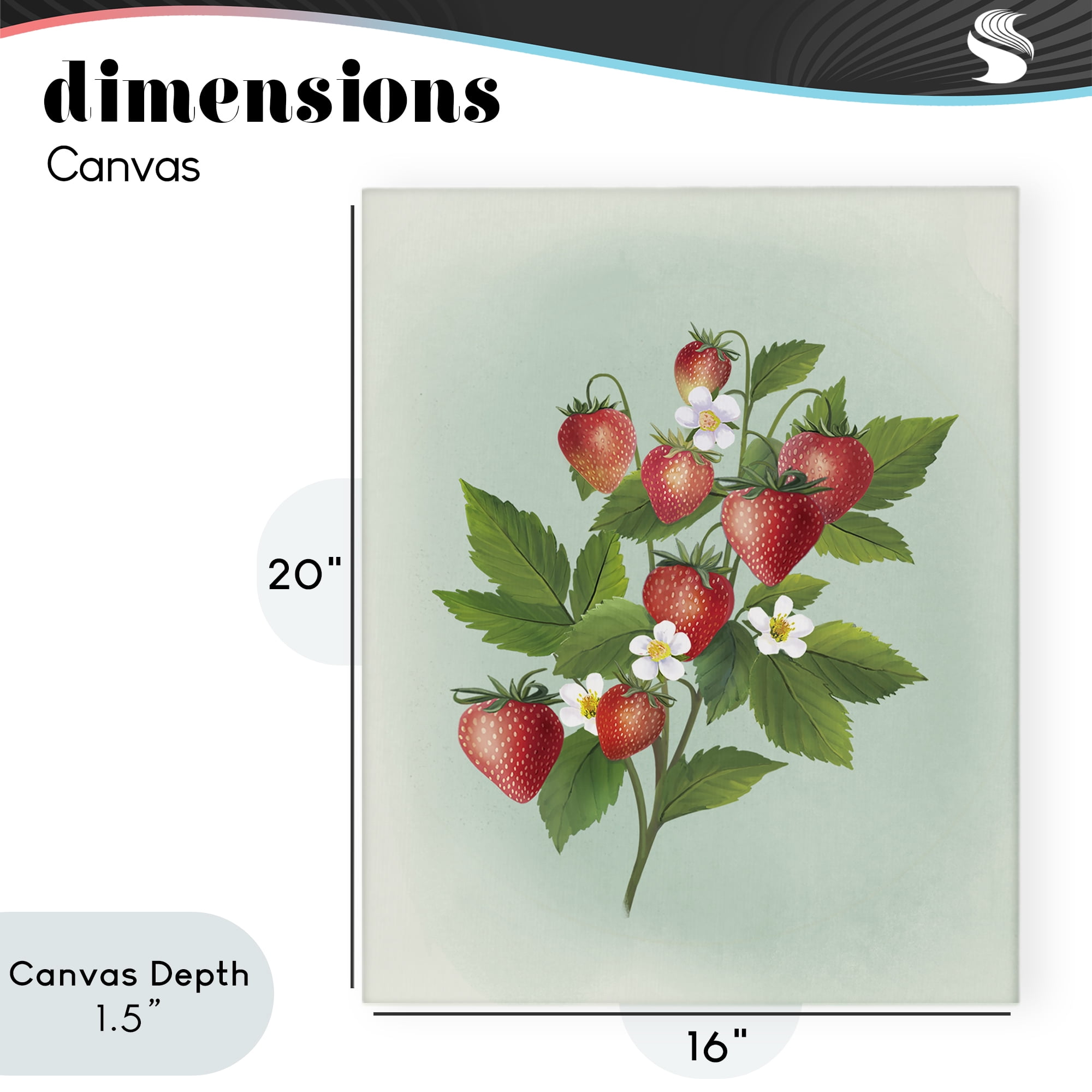 Stupell Industries Vintage Strawberry Bundle Canvas Wall Art, design by Diane Neukirch