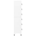 thumbnail image 3 of vidaXL Locker Cabinet White 38x40x180 cm Steel, 3 of 5