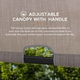 thumbnail image 5 of Sunjoy 11 x 11 ft. Metal Pergolas with Natural Wood Looking Finish and Tan Adjustable Canopy Shade Covered Pergolas, 5 of 10