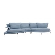 Luxury Blue & White Sectional Sofa VIG Divani Casa Andover Contemporary