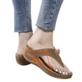 thumbnail image 5 of Anuirheih Women's Comfortable Arch Support Summer Orthotic Flip Flops Sandals(Brown), 5 of 6