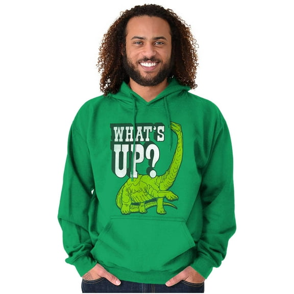 Funny Whats Up Cool Dinosaur Pun Hoodie Sweatshirt Women Men Brisco Brands S