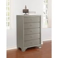 thumbnail image 6 of Benjara 5 Drawer Chest with Decorative Knobs and Bracket Feet- Champagne, 6 of 6