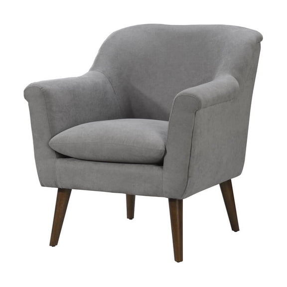 Dtwnek Upholstered Woven Fabric Armchair Accent Chair for Living Room, Office, Gray