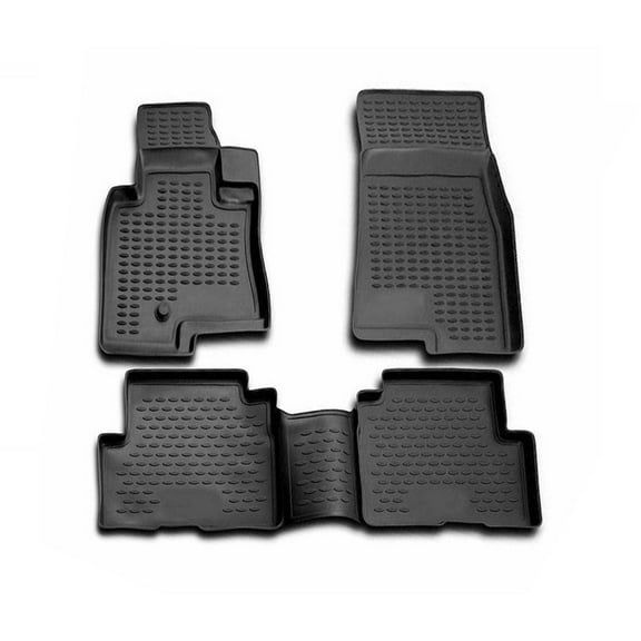 OMAC Floor Mats Liner for Mitsubishi Montero 1999-2006 Black TPE All-Weather 4x