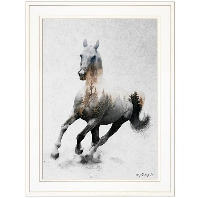 Galloping Stallion by Andreas Lie Printed Wall Art Wood Multi-Color