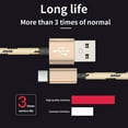 thumbnail image 2 of serony Charging Cable Type-C Fast Charger Cord Nylon Braided Data Wire Phone Cable Accessory 2 Meter Gold, 2 of 8