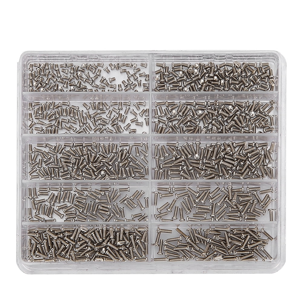 Kit 486 Mini Vis M1.2 M1.4 M2 Noires + Tournevis - Vis De Réparation Pour Lunettes, Montres, Ordinateurs Et Électronique
