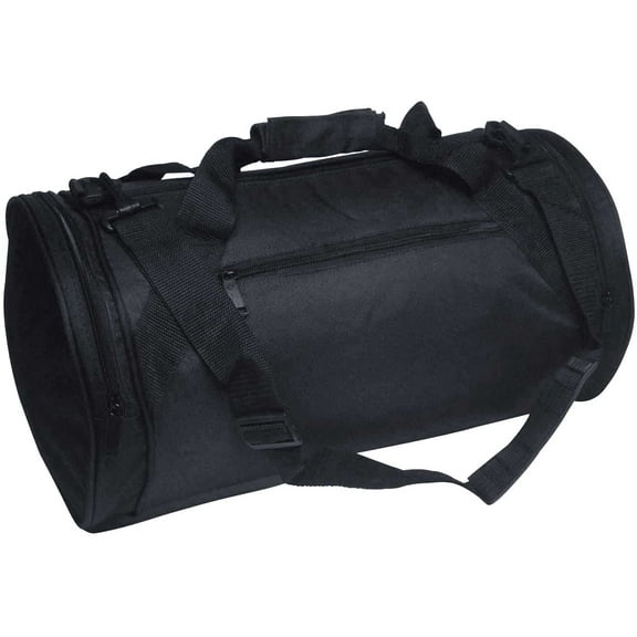 ImpecGear Round Roll Bag, Gym Carry-On Bag, Sports Dufffel Duffle, Travel Bag (Black)