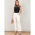 thumbnail image 3 of INSPIRE CHIC Women's Mesh Panel Top Round Neck Keyhole Sleeveless Blouse, 3 of 6