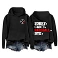 thumbnail image 4 of VISALY Hoodies Pullover Graphic Sweatshirts Women's Letterprinted Baseball Long Sleeved Hoodie Casual Sweaters Business Casual Sweaters Pullover for Women Black L, 4 of 4