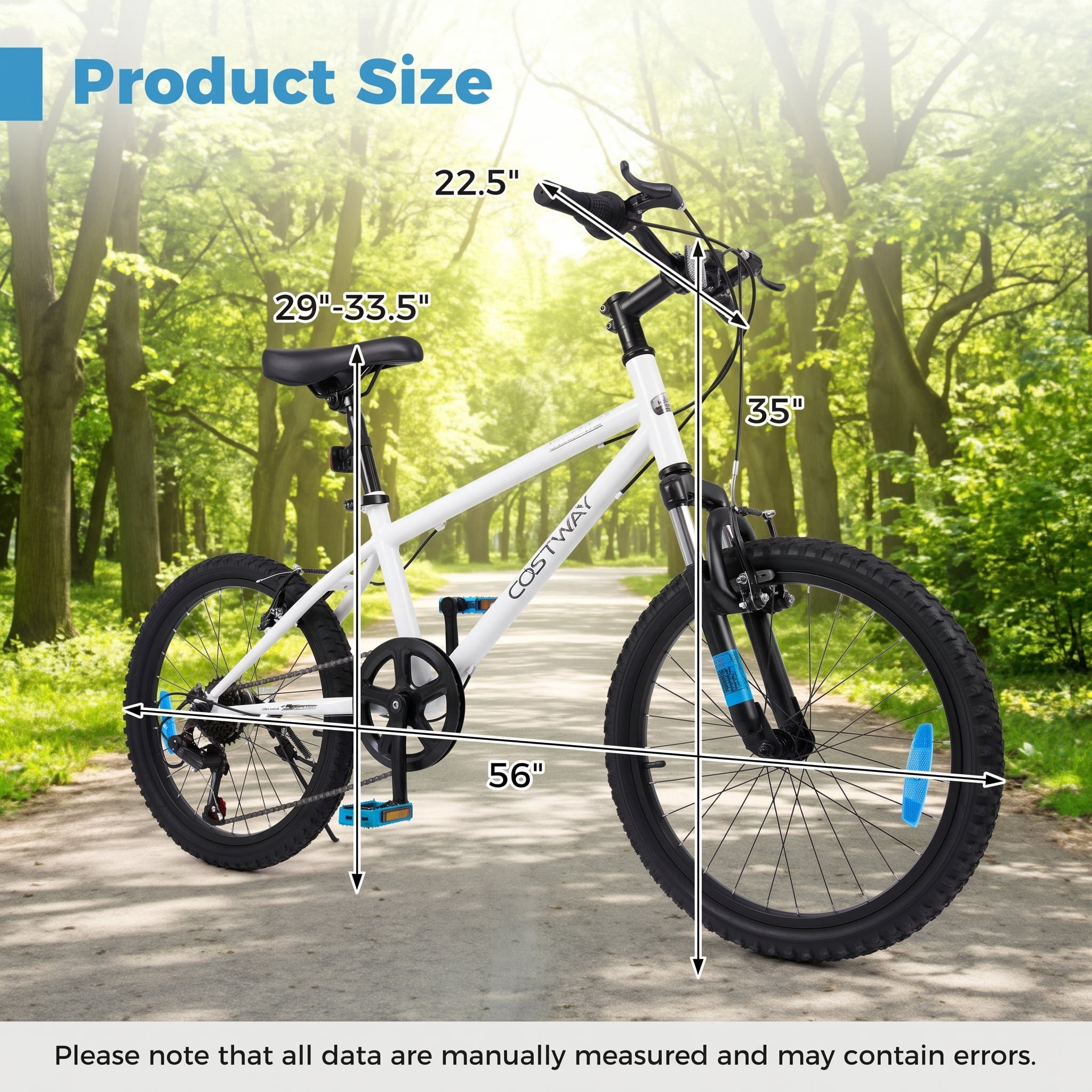 Redsmile Kids Mountain Bike 20 Inch for Boys Girls Ages 8 and Up, Youth Bicycle with 20 Inch Wheels and Steel Frame for Neighborhood Riding and Trails, Holds 110 lbs, Blue