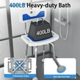 thumbnail image 2 of Shower Chair for Seniors Elderly Handicap Disabled Bariatric Adults Or Women with Back Adjustable Small Stool Heavy Duty Padded Bench Seat for Inside Shower Stall and Bathroom Bath Tub Seats Chairs, 2 of 17