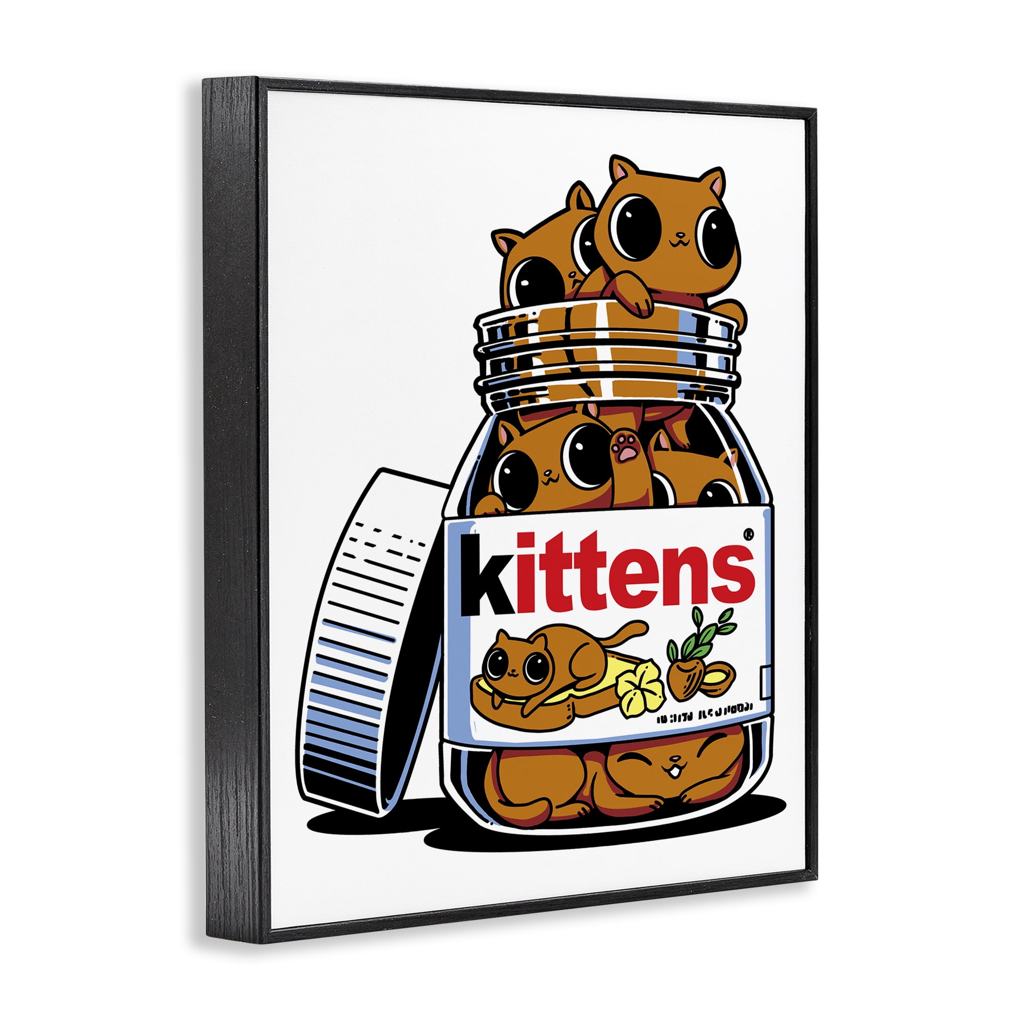 Stupell Industries Hazelnut Spread Cats Black Framed Giclee Art, design by Tobe Fonseca