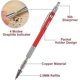 thumbnail image 4 of Set Of Carpenter'S Pencils Deep Hole Markers With 40 Pencil Leads, 4 Mechanical Pencils With Built-In Sharpener, Carpenter'S Pencils Marking Tools For, 4 of 5