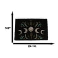 thumbnail image 3 of Dark Forest Moon Phase Wiccan Black Coir Coconut Fiber Floor Mat Doormat, 3 of 9