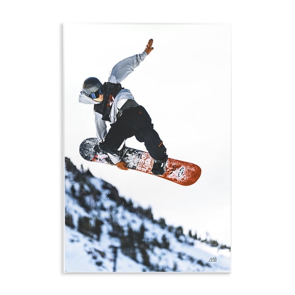 Stupell Industries Winter Snowboard Jumps Sports Photography Unframed Art Print Wall Art, 10 x 15