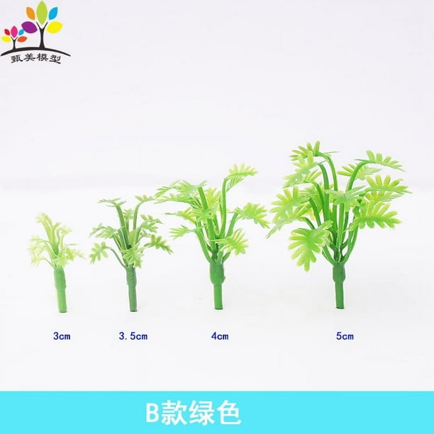 Mini modelo de flor de plástico, paisaje en miniatura, hoja de loto, hierba pequeña, flor falsa, bricolaje, construcción hecha a mano, mesa de arena, material de escena