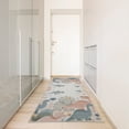 thumbnail image 2 of Ambesonne Dinosaur Decorative Rug Carpet, Art Jurassic Animals Funny, 2' 5" x 7' 5", Blush Blue Grey White, 2 of 3