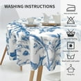 thumbnail image 6 of Blue Bird and Flower Butterfly Round Tablecloth 60 Inch Summer Watercolor Tablecloths for Round Tables Waterproof Polyester Round Table Cover Anti-Slip Table Cloth for Dining Room Indoor Outdoor, 6 of 6