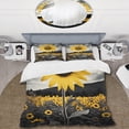 thumbnail image 2 of Designart "Yellow Brown Sunflower landscape Emergent Sunflower II" Floral & Botanical Bedding Covert Set - Sunflowers Yellow Floral Bed Set With 2 Shams, 2 of 6